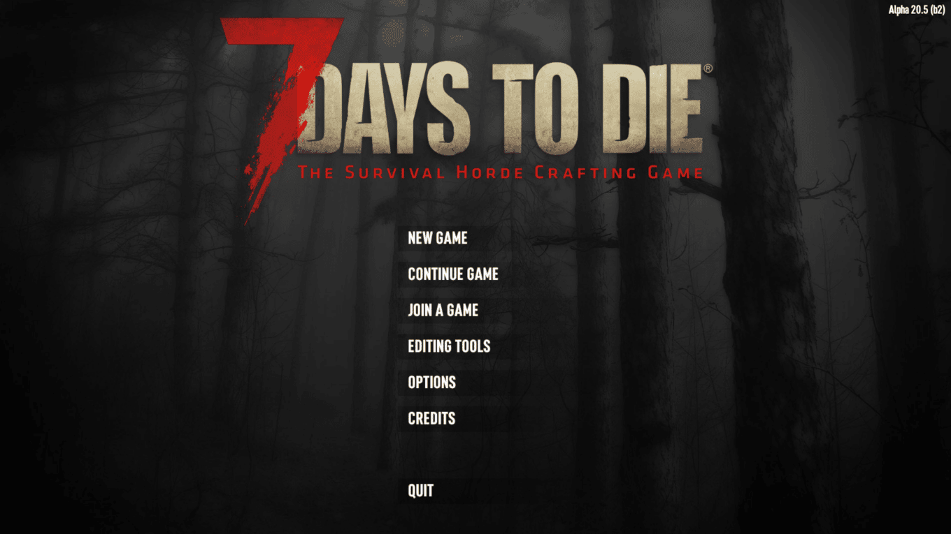 7 Days to Die Main Menu